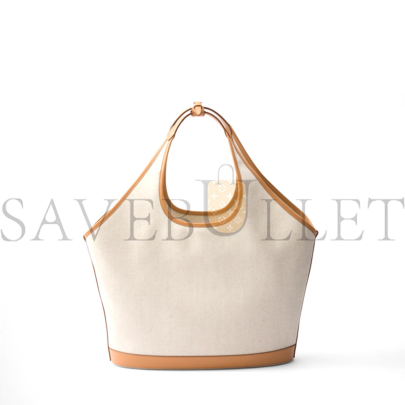 PRADA LARGE LINEN BLEND AND LEATHER TOTE BAG 1BG472 (37*30*13cm) PRADA LARGE LINEN BLEND AND LEATHER TOTE BAG 1BG472 (37*30*13cm)
